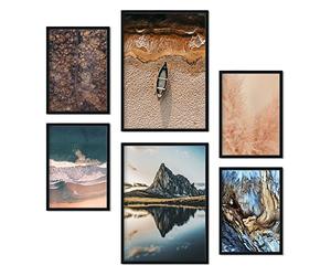 Nacnic - Conjunto 6 Pósters Paisajes de fotografía Croacia. Pinturas Arte de Pared para Decorar Habitación Sala Recibidor - Láminas A3 y A4 - Sin marco
