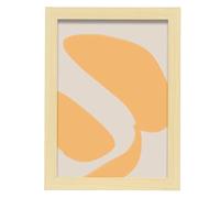 Nacnic Lamina artistica decorativa con ilustración de Color moderno 18 tamaño A4 con marco de madera claro estilo Abstracto para decorar el hogar, salón, habitaciones, estudios...