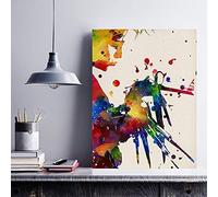 Nacnic Lámina enmarcada Eduardo Manostijeras Estilo Acuarela. Láminas Decorativas para Pared. Láminas enmarcadas. Con marco