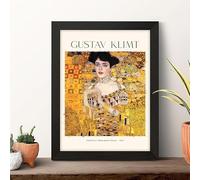 Nacnic Lámina poster de Jardín de granja con girasol Cuadros decorativos para tu salón, Impresiones estética inspiradas en Gustav Klimt A3 con marcos negros