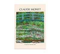 Nacnic Lámina poster de Puente a pie japonés Cuadros decorativos para tu salón, dormitorio, hogar. Estampados de arte de pared. Impresiones de pared estética inspiradas en Claude Monet A3