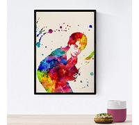 Nacnic Poster de Harry potter estilo acuarela. Láminas de cine, películas, y actores. Posters de películas antiguas con estilo acuarela. Tamaño A4