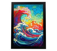 Nacnic Poster Estilo Peter Max Y Van Gogh Multicolor A4