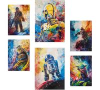 Nacnic Pósters Star Wars de Diseño A3 y A4 (Pack de 6) Sin Marco No frame