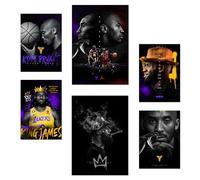 Nacnic Set De 6 Iconic Jordan Kobie Bryan Pósters Con Ilustración De Diseño Para Decorar Las Paredes Del Hogar Habitaciones A3 Y A4 Sin Marco