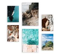 Nacnic Set de 6 Láminas de fotografía de Ibiza Spain 2. Posters para decorar. Estampados decorativos estéticos para su sala de estar, dormitorio, hogar Tamaños A4 y A3