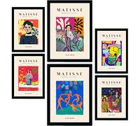 Nacnic Set de 6 Posters de Henri Matisse. Celebración. Láminas de Fauvismo y Arte Abstracto para el Diseño y Decoración de Interiores. Tamaños A3 & A4, sin marcos.