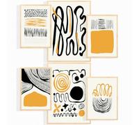 Nacnic Set de 6 Posters en Tinta Negra. Emociones. Láminas Artísticas y Abstractas para el Diseño y Decoración de Interiores. Tamaños A3 & A4, sin marcos.