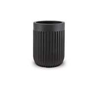 Nadi Collection | Vaso Cepillo Dientes baño | Serie Urban | Negro Mate | Resina | para baño o Cocina | 7.2 cm ∅ x 9.7 cm Alto (Negro)