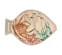 Nador Sea Life - Juego de 2 platos de pescado 100% melamina 33 x 23 cm en caja de regalo