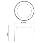 Näve Downlight LED Trimes, Ø 11,5 cm, negro, CCT, atenuable por pasos