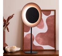 Näve Lámpara de mesa LED recargable Solan, negro/marrón, solar, IP54 EC:EPREL:2357101