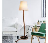 Näve Lámpara de pie textil Rope con cuerda natural