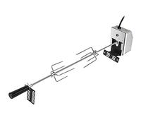 NAIZY Asador Giratorio Electrico para Parrilla de Gas Juego con Brocheta Incluye 2 agujas para carne y motor de Acero Inoxidable Barbacoa Asador 220V - 240V para asador y parrilla de gas