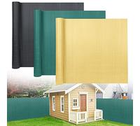 NAIZY Pantalla Privacidad PVC 160x500cm Valla Jardín Antracita Protección UV Opaca Balcón, Terraza