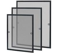NAIZY Ventana mosquitera con marco de aluminio Marco de fijación para prevención de insectos No requiere taladrar ni atornillar 100x120cm, Antracita