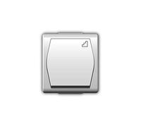 Naka24 Interruptor blanco IP44 para entornos húmedos Schuko Hermes 2 (interruptor de escalera 1003-00)