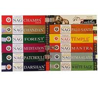 NALE Pack de12 inciensos Golden Nag Vijayshree.- 12 cajetillas de 15 Gramos