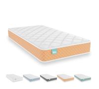 Nalui - Colchón Cuna Viscoelástico 120 x 60 cm Baby One Núcleo HR Adapt Foam, Tejido 3D Transpirable y Tejido Strech Hipoalergénico, Certificado Oeko-Tex® | Hecho en España. Altura ±12cm, Melocotón