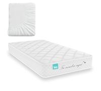 Nalui-Colchón Cuna Viscoelástico 60 x 120 cm Baby One con Nombre, Núcleo Adapt Foam Transpirable y Acolchado Strech. Hipoalergénico | Oeko-Tex® | Altura ±12cm | Hecho en España + Protector Tencel