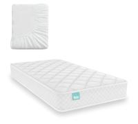 Nalui - Colchón Cuna Viscoelástico 70 x 140 cm Baby One Núcleo Adapt Foam, Tejido 3D Transpirable y Tejido Hipoalergénico, Oeko-Tex® | Hecho en España. Altura ±12cm, Protector Tencel, Blanco