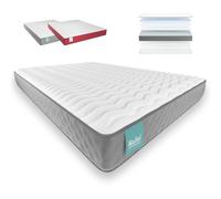 NALUI - Colchón Viscoelástico Reversible Gredos 140x200cm con Sistema VISCONFORT, Tejido Strech y Tejido 3D Transpirable. Altura: ±21cm | Firmeza Medio-Alta | Adaptable | Fabricado en España,Gris