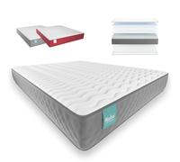 NALUI - Colchón Viscoelástico Reversible Gredos 160x190cm con Sistema VISCONFORT, Tejido Strech y Tejido 3D Transpirable. Altura: ±24cm | Firmeza Medio-Alta | Adaptable | Fabricado en España,Gris