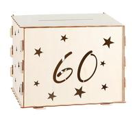Namalu Urna de Cumpleaños Alcancía con Forma de Estrella Hueca Decoración Festiva Caja de Tarjeta de Regalo Jackpot Clásico de Madera para Cartas Sobres Dinero(60)