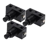 NAMOARLY 3 Piezas Botón Pulsador de Pie Autoretorno para Equipo Eléctrico, Material Abs y Cobre, Diseño Simple y Estable para Reemplazo en Control de Luz