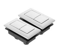 NAMOARLY Botón Pulsador Negro Doble Abs 2 Piezas para Tanque de Inodoro