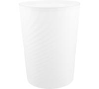 NAMOARLY Cubo de Basura Plástico Blanco con Aro Prensador, Gran Capacidad y Diseño Simple, Apto para Oficina Habitación del Hogar