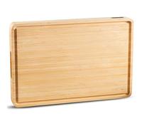 Namture Hackblock Classic - Extra grueso 4 cm - Tabla de cortar de madera de bambú 45 x 30 cm - Tratamiento de aceite premium - surco para jugo - Mango hueco, patas antideslizantes - en elegante caja