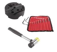 Namvo A Set of Tension Pin Punch Set Gunsmith Punch Removal Repair Tools with Hammer for Automotive, Watches, Jewelry and Crafts(14 Pieces)