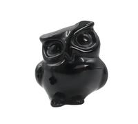 Namvo Black Owl Ornament Figurine Statue Decoration for The Home Obsidian Crystal Owl Gifts for Women Men Witch Witchy Gifts Women Black Living Room Accessories
