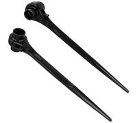 NAMYEUT 2 Llaves de Carraca para Andamios 19/22 mm - 4 en 1 Reversible Derecha/Izquierda - Acero CR-V 315 mm - Para Tuerca de Mariposa y Montaje de Andamios