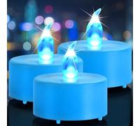 Nancia 24 paquete de velas de té LED sin llama con batería, velas eléctricas realistas y brillantes parpadeantes, caja de larga duración de 200 horas para bodas, fiestas, decoración de festivales