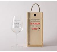 NANNUK | Copas De Vino Personalizadas De Cristal | Regalos Originales Para Mujer Y Hombre | Copas De Vino Tinto Grabadas | Regalo Dia de La Madre | Regalos Aniversario Pareja | Regalos Personalizados