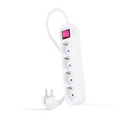 Nanocable Regleta 4 tomas con interruptor 1,4 m blanca