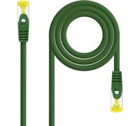 Nanocable Cable de Red Ethernet RJ45 LSZH Cat.6A SFTP, AWG26, 100% Cobre, Libre de alogenos, Verde, latiguillo de 1.0mts Green