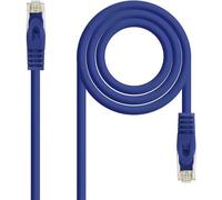 Nanocable Cable de Red Ethernet RJ45 LSZH Cat.6A UTP, AWG24, 100% Cobre, Libre de alogenos, Azul, latiguillo de 3.0mts Blue
