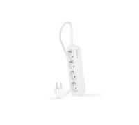 Nanocable regleta de enchufes con 4 tomas, 1.4 m, blanco