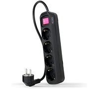 Nanocable regleta de enchufes de 4 tomas con interruptor, 1.4 metros n
