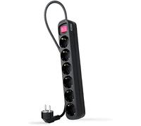 Nanocable regleta de enchufes de 6 tomas con interruptor, 1.4 metros n