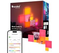 Nanoleaf Blocks Kit de Inicio Combo 10 | Cuadrados Decorativos para Pared, Panel Perforados, Repisas, Luce LED RGBW, Sincroniz con Música y Screen, WiFi Control por APP y Voz (Alexa, Apple)