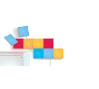 Nanoleaf Canvas Starter Kit, 9 Cuadrados Luminosos Inteligentes LED RGBW - Apliques de Pared Interior Modulares, Luces Led 16M Colores WiFi, Compatible con Alexa, Decoración para Habitación y Gaming