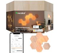 Nanoleaf Kit de inicio Elements - 7 hexágonos LED efecto madera, WiFi y Alexa