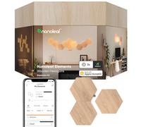 Nanoleaf Paquete de extensión Elements LED efecto madera WiFi compatible Alexa 3 hexágonos
