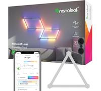 Nanoleaf Lines Paquete de extensión de 3 ángulo de 60° Barras de Luz LED RGBW Adicionales, Apliques de Pared Interior Modulares, Luces Led 16M Colores WiFi, Compatible Alexa Google Home, Decoración