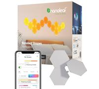 Nanoleaf Apliques de pared Shapes Hexagons Paquete extensión 3 hexágonos RGBW 16M WiFi Alexa