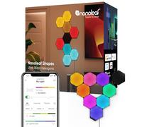Nanoleaf Shapes Ultra Black Hexagons, Mehrfarbig (RGBW), Kit de Inicio de 9, 9, Kit de Inicio de 9 (Hexagon)